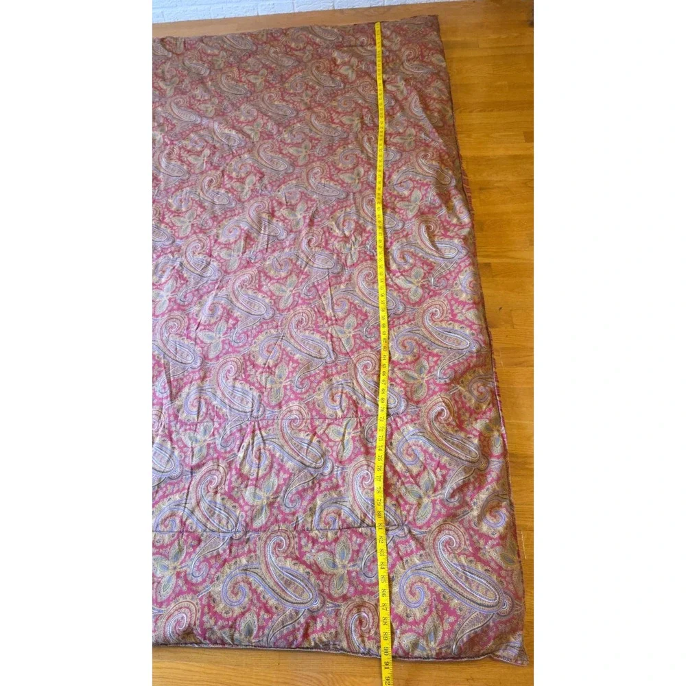 Ralph Lauren Edmonton Full Queen Comforter 2 Shams Paisley Cottagecore Red Gold